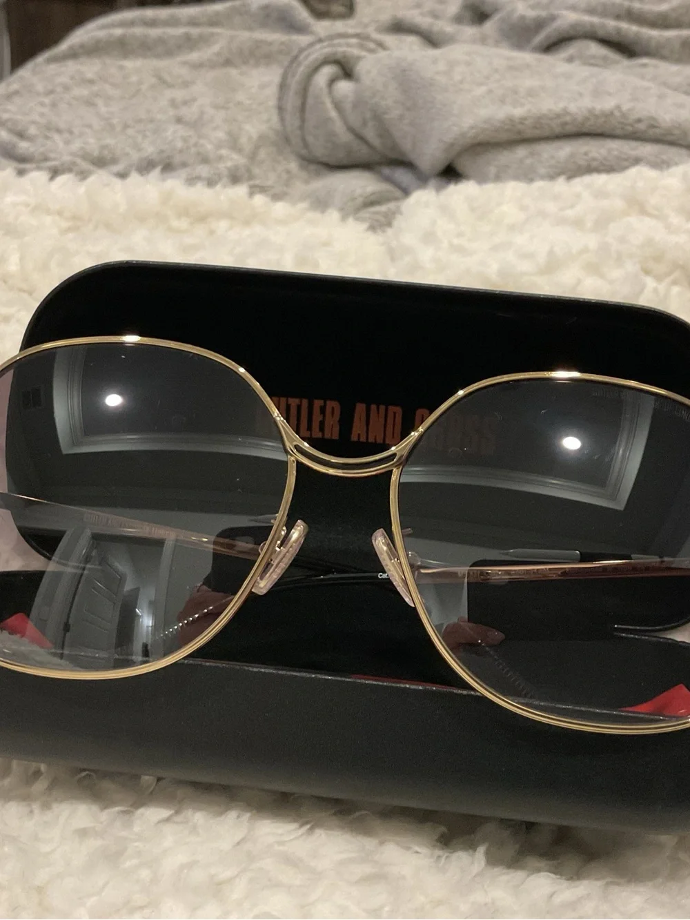 Cutler And Gross Women’s Retro Gold Sunglasses
